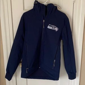Hooded NFL Seahawks G-III Blue Fleece Windbreaker